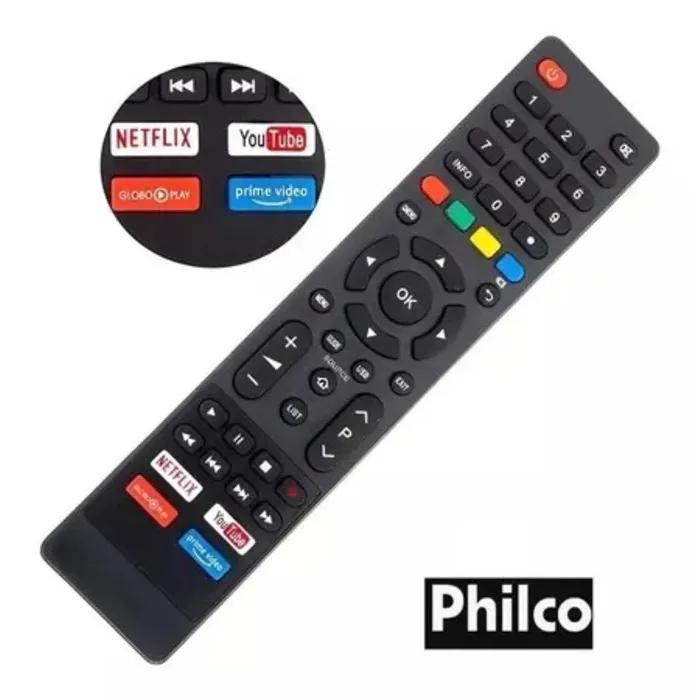 CONTROLE REMOTO UNIVERSAL PHILCO NETFLIX YOUTUBE PRIME VIDEO LE7391