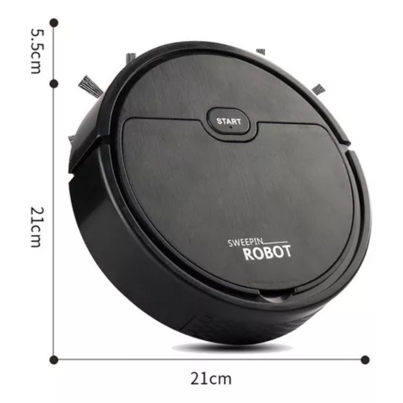 Robô Aspirador 2 Em 1 Aspira E Passa Pano Recarregável Usb -